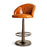 Lal Leather Swivel Counter Chair, Aged Tan