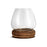 Ika Mango Wood & Recycled Glass Lantern, Candle Holder