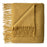 Velatu Fringed Merino Wool Throw, Ochre