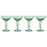 Yala Hammered Champagne Coupe (Set of 4), Sage Green