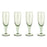 Yala Hammered Champagne Flutes (Set of 4), Sage Green