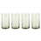 Yala Hammered Highball Glasses (Set of 4), Sage Green