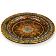 Hand-Painted Rajasthani Decorative Wooden Plate