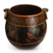 Hand Painted Vintage Indian Iron Pot