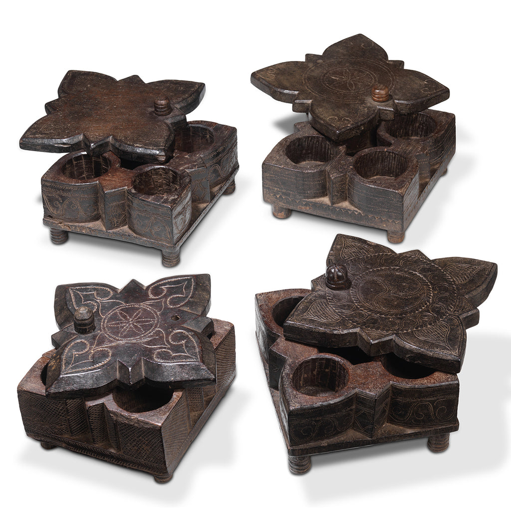 Vintage Wooden Kankavati (Tika Box) — Kayu Home