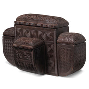 South Indian Hand-Carved Multi-Compartment Box
