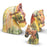 Set of Three Carved Painted Horses