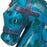 Set of Three Carved Blue Horses