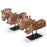 Carved Vintage Wooden Horse on Stand