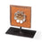 Painted Wooden Flower Panel on Iron Stand