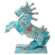 Carved Wooden Leaping Horse