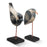 Pair of Painted Wooden Birds on Stands