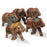 Carved Painted Wooden Elephants