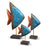 Set of Three Painted Angel Fish