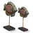 Pair of Green Painted Fish on Stands