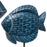 Pair of Blue Painted Fish on Stands