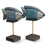 Pair of Blue Painted Coastal Fish on Stands