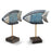 Pair of Blue Painted Coastal Fish on Stands