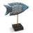 Painted Wooden Bream Fish on Stand