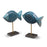 Pair of Painted Wooden Damselfish