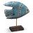 Painted Wooden Angel Fish on Stand
