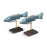 Pair of Painted Wooden Barracuda