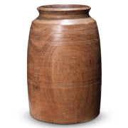 Vintage Indian Wooden Storage Pot