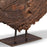 Vintage Wooden Cart Wheel on Iron Stand