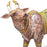 Painted Wooden Cow