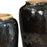 Tall Black Vintage Earthenware Jar