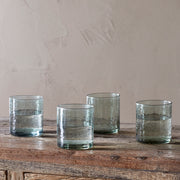 Yala Hammered Tumblers (Set of 4), Sage Green