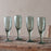 Yala Hammered Champagne Flutes (Set of 4), Sage Green