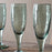 Yala Hammered Champagne Flutes (Set of 4), Sage Green