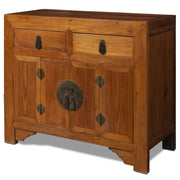 Chinese Antique Square Cornered Beech Cabinet