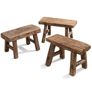 Medium Rustic Chinese Stool