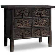 Five Drawer Antique Shaanxi Carved Coffer