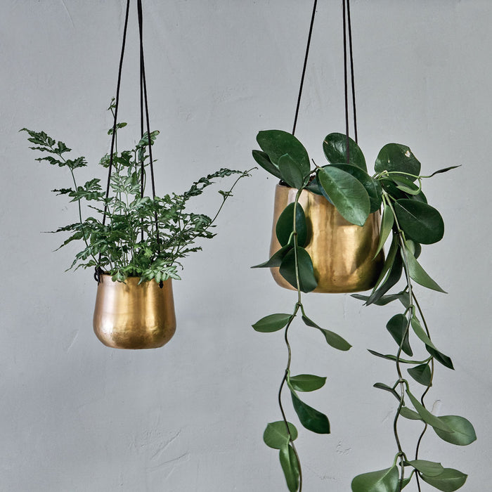 hanging plant pots uk Atsu Brass Hanging Planter — Kayu Home