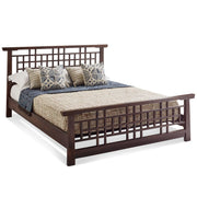 Chinese Furniture, Lattice Bed, Chocolate