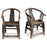 Pair of Willow Horseshoe Chairs