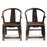 Pair of Willow Horseshoe Chairs