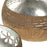 Carved Coconut Bowl T-Light Holder, Silver