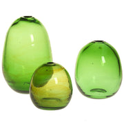 Green Glass Bud Vases