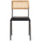 Iswa Leather and Rattan Dining Chair, Black