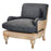 Abe Linen Chair - Charcoal
