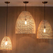 Noko Wicker Conical Pendant, Natural