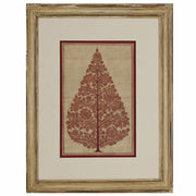 Indian Silk Painting, Red Tree of Life