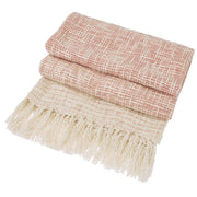 Shaded Handloom Throw, Rose