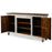 Carved Mango Wood Sideboard with Shelves