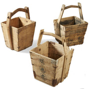 Wooden Bucket, Natural Finish