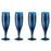 Yala Indigo Champagne Flutes, Set of Four
